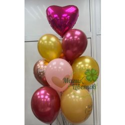 Фонтан из шаров “Сердце“ № 029